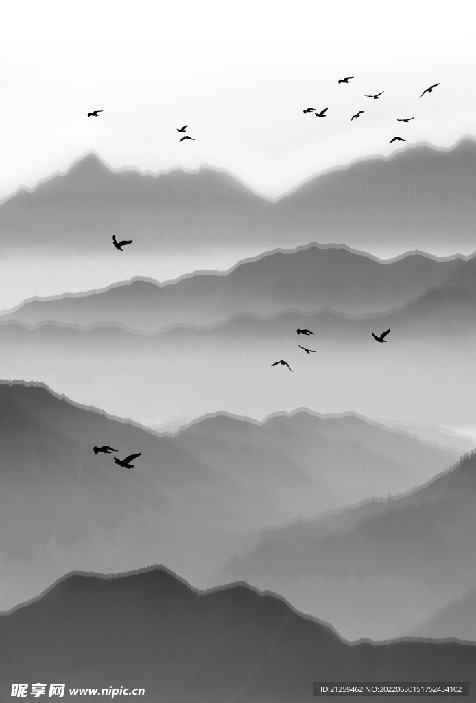 新中式意境山水装饰画