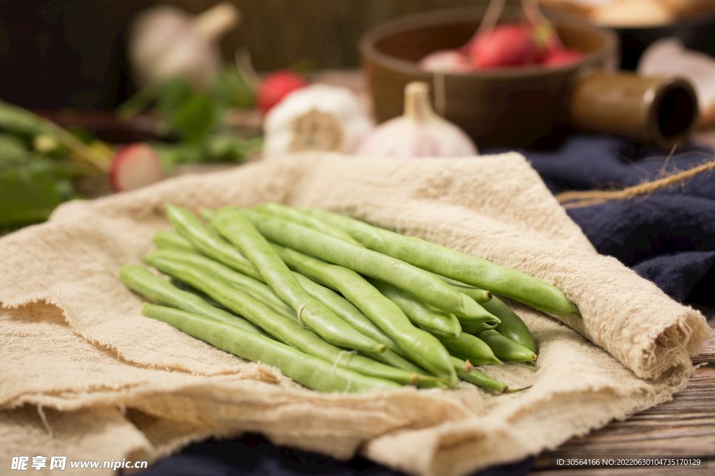 新鲜豆角食材