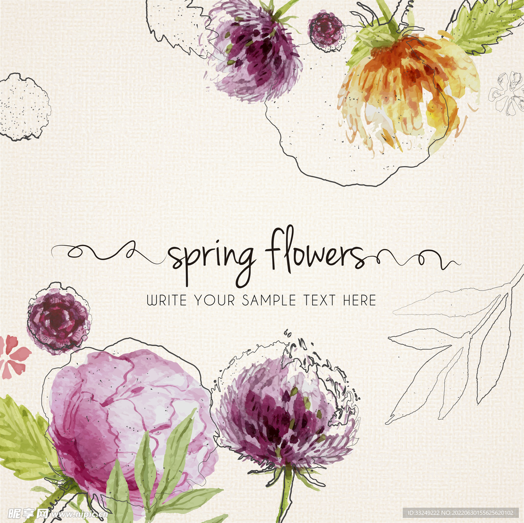 花卉封面海报