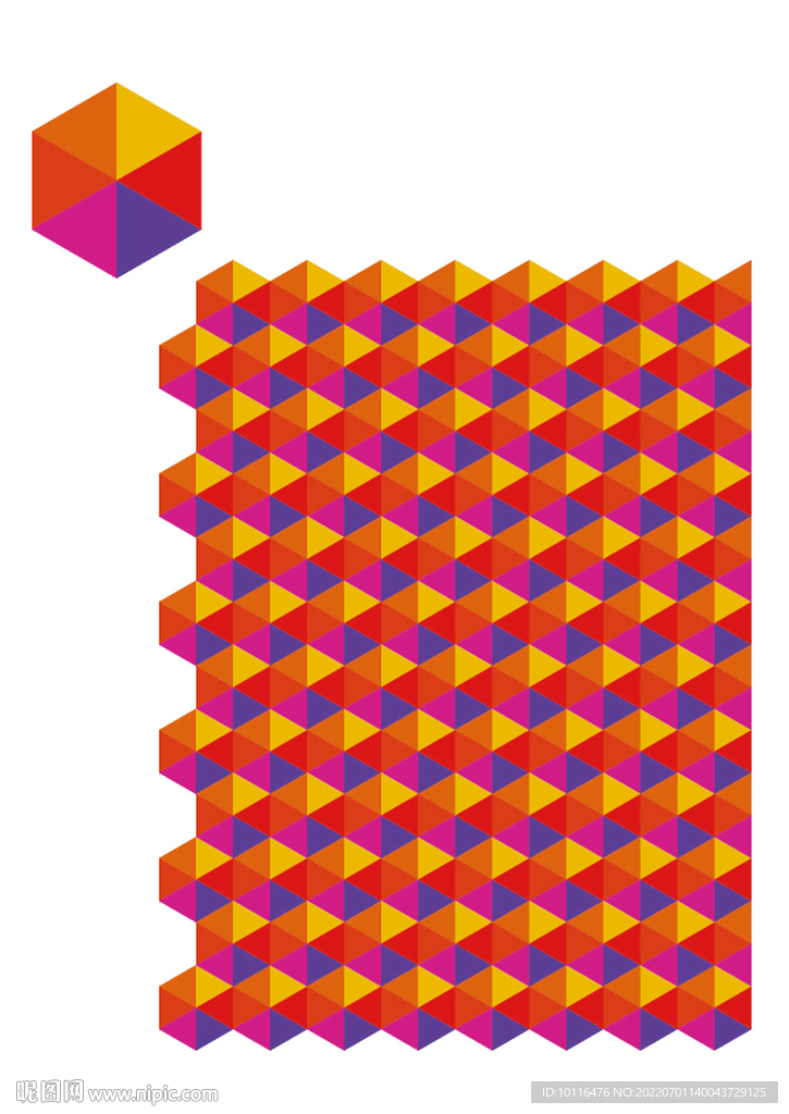 六边形图案背景制作