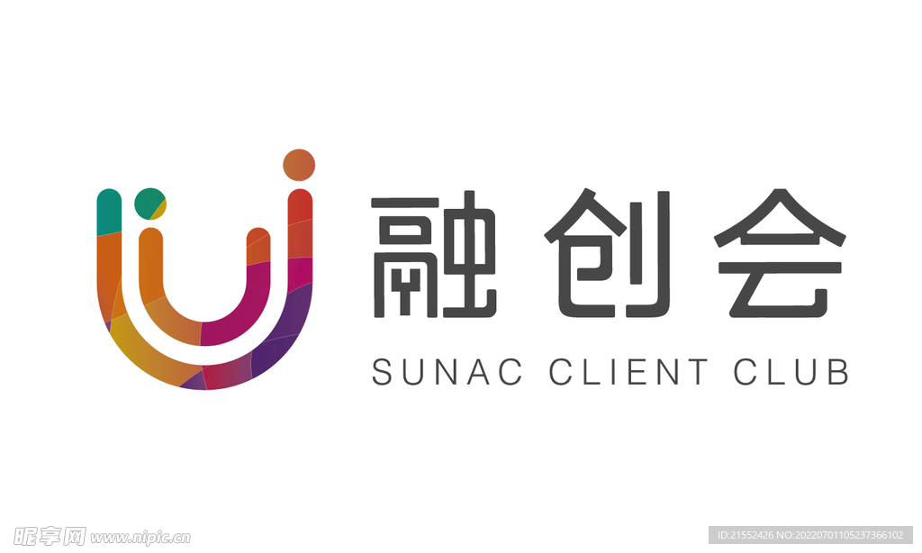 融创会logo U字母设计