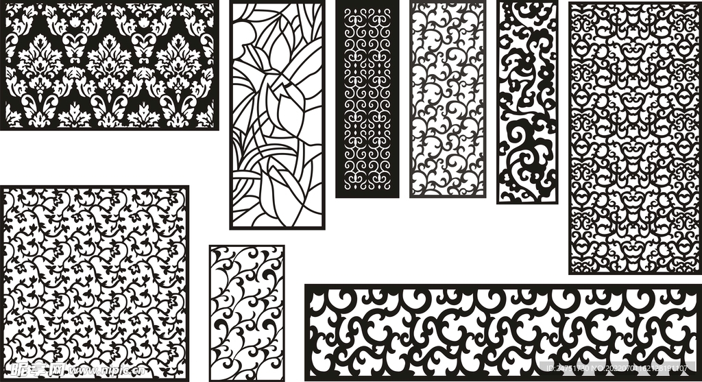 CAD 图纸  雕刻  花纹 