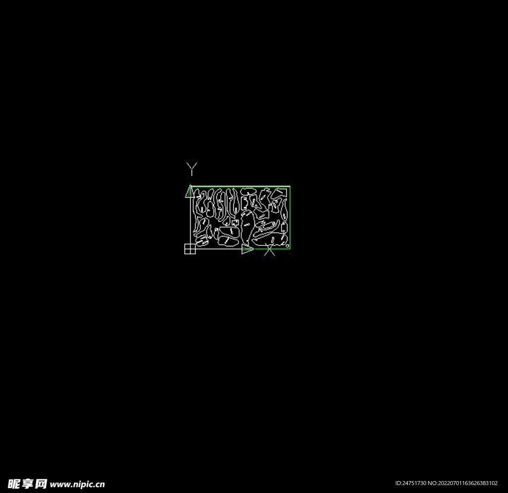CAD 图纸  雕刻  花纹 
