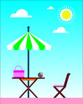 休闲沙滩太阳伞
