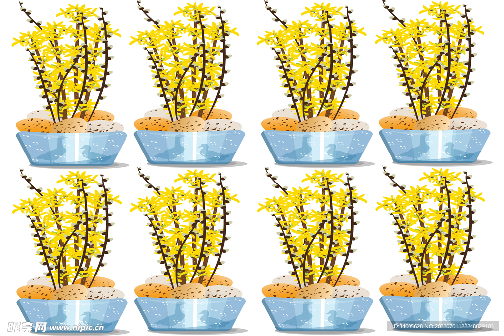 兰花盆黄色花