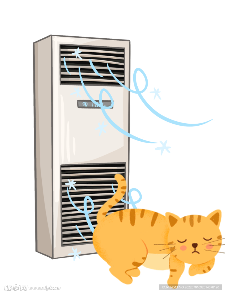 空调房下的猫