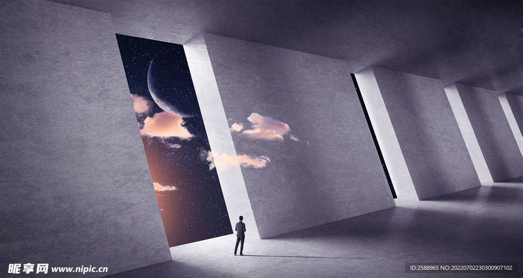 空间 人物  光影 抽象建筑