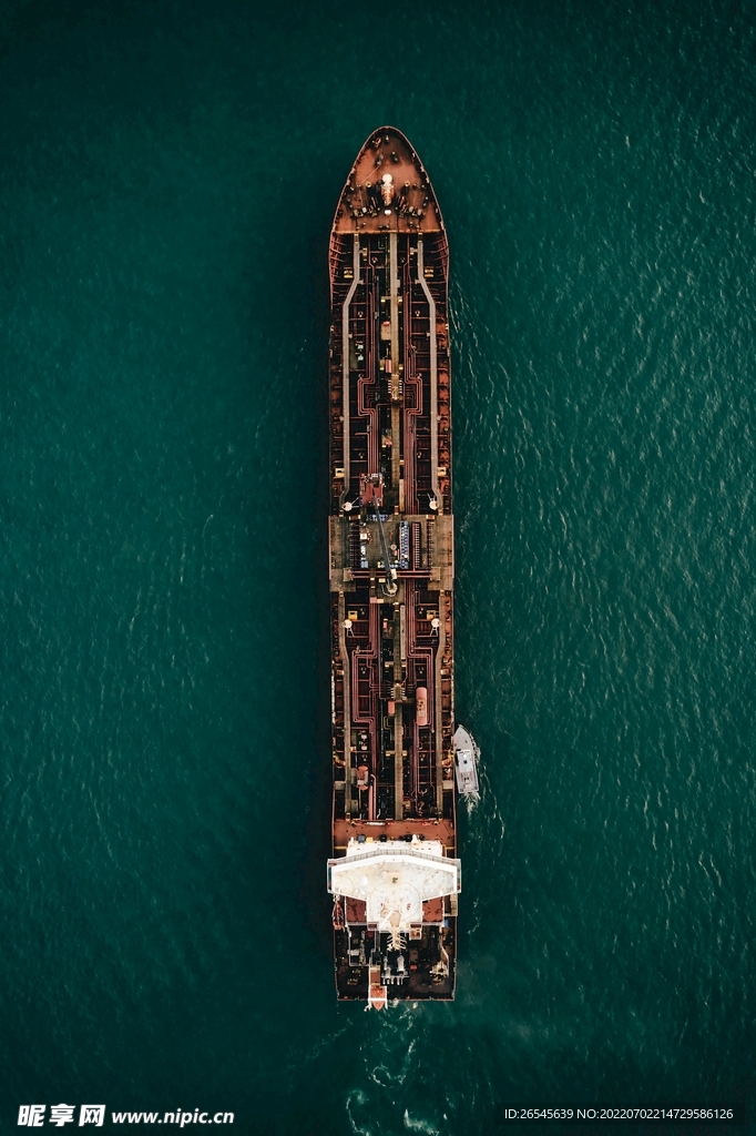 高清货船俯拍图片