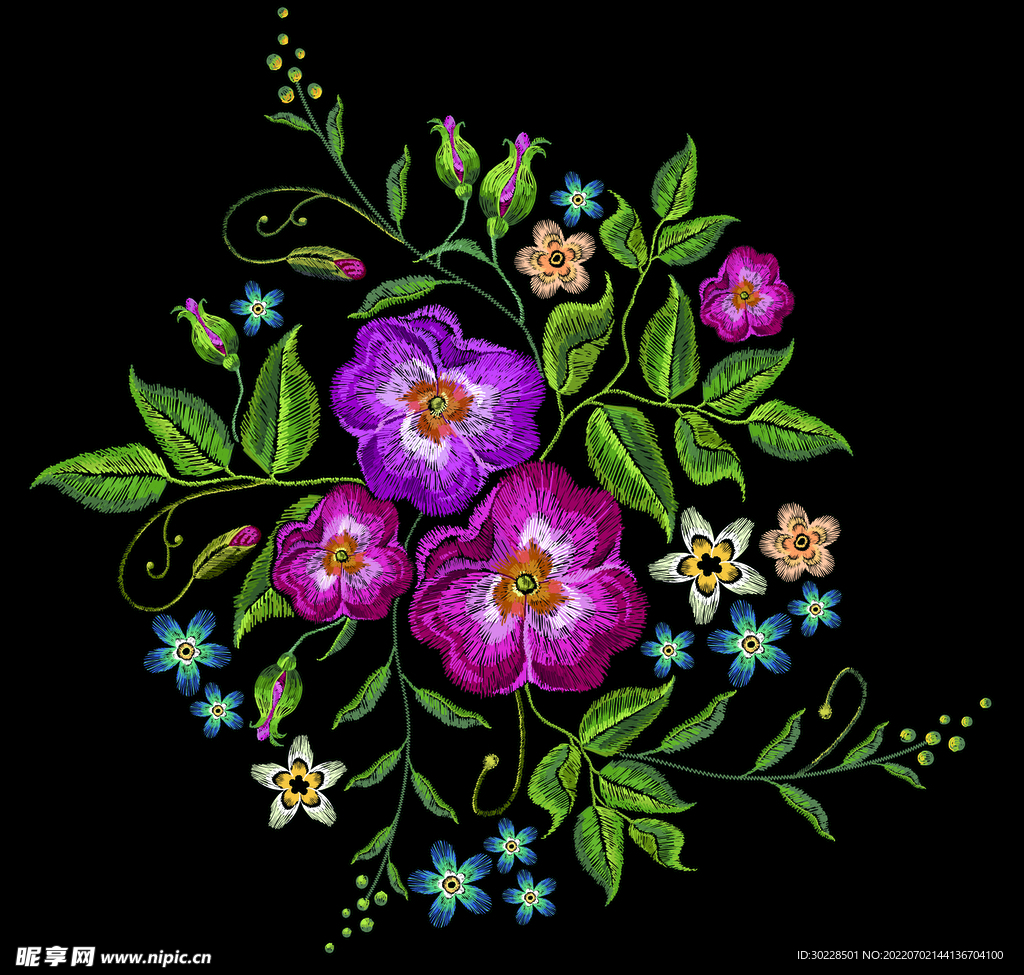 刺绣花