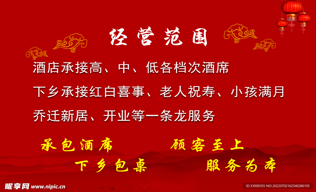 酒店名片反面 