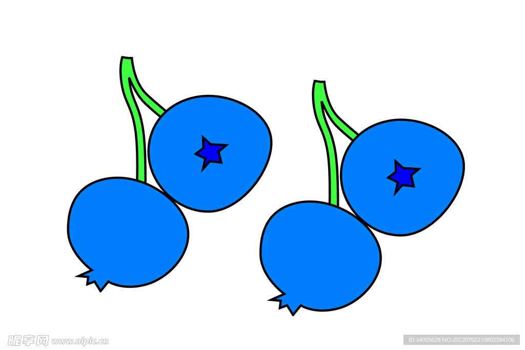 蓝莓图案