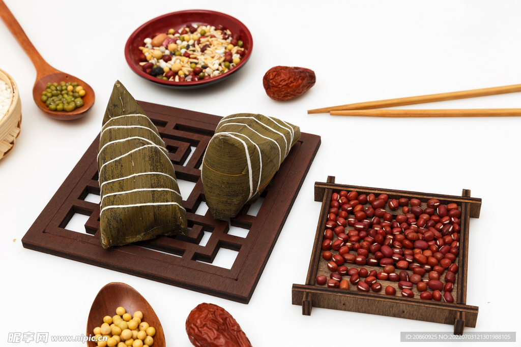 红豆粽子图片