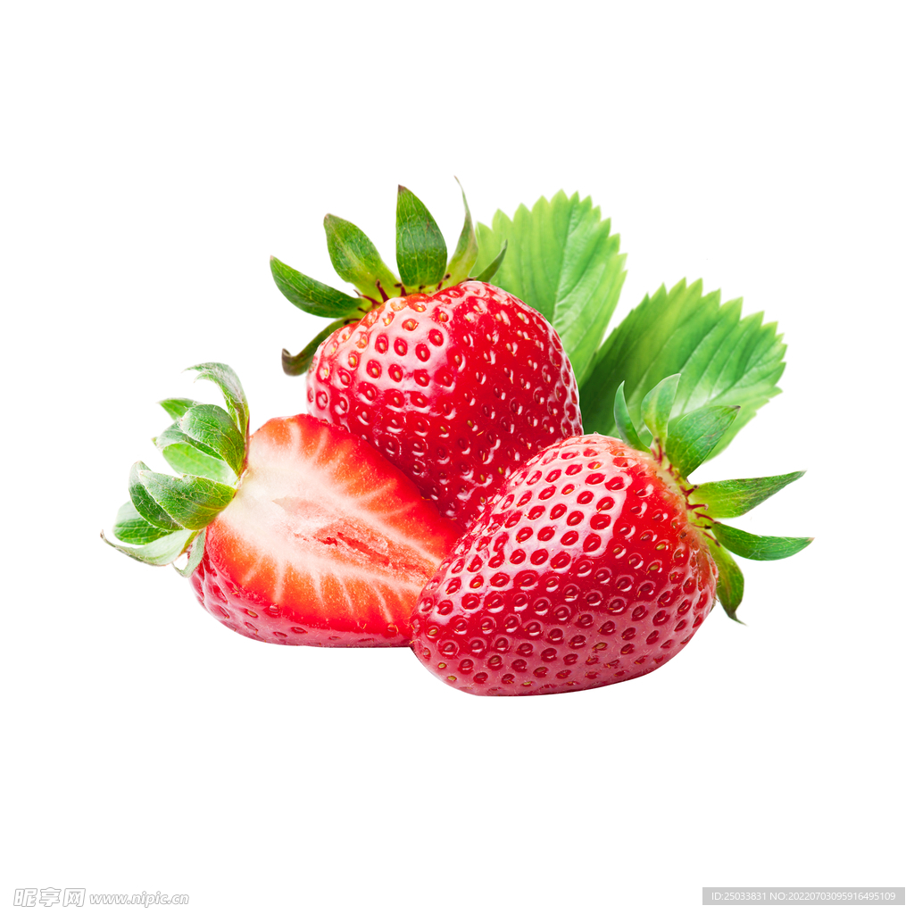 白底草莓图片