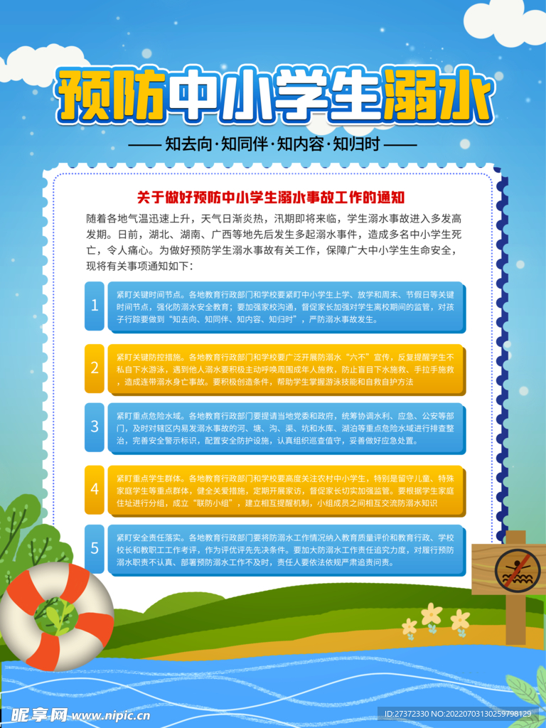 防溺水海报