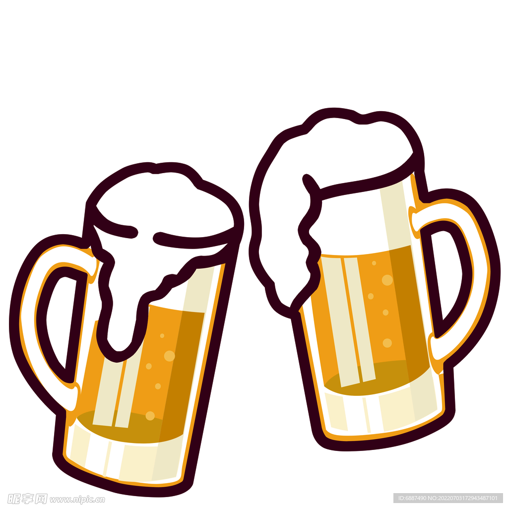 卡通 酒杯 碰杯 酒吧 激励
