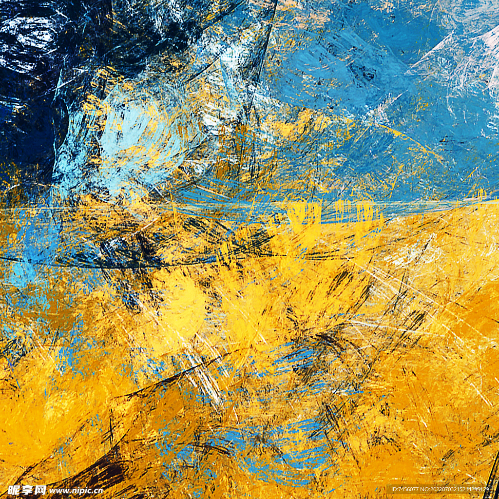 水彩抽象艺术挂画装饰画