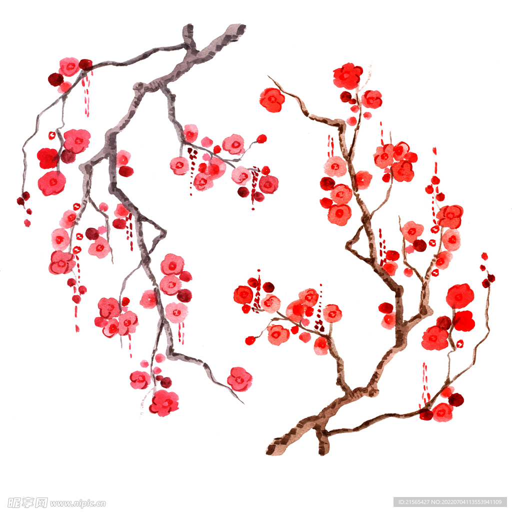 水彩花