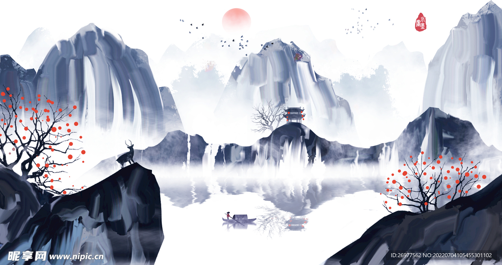  水墨背景