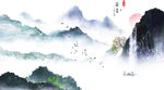  山水背景