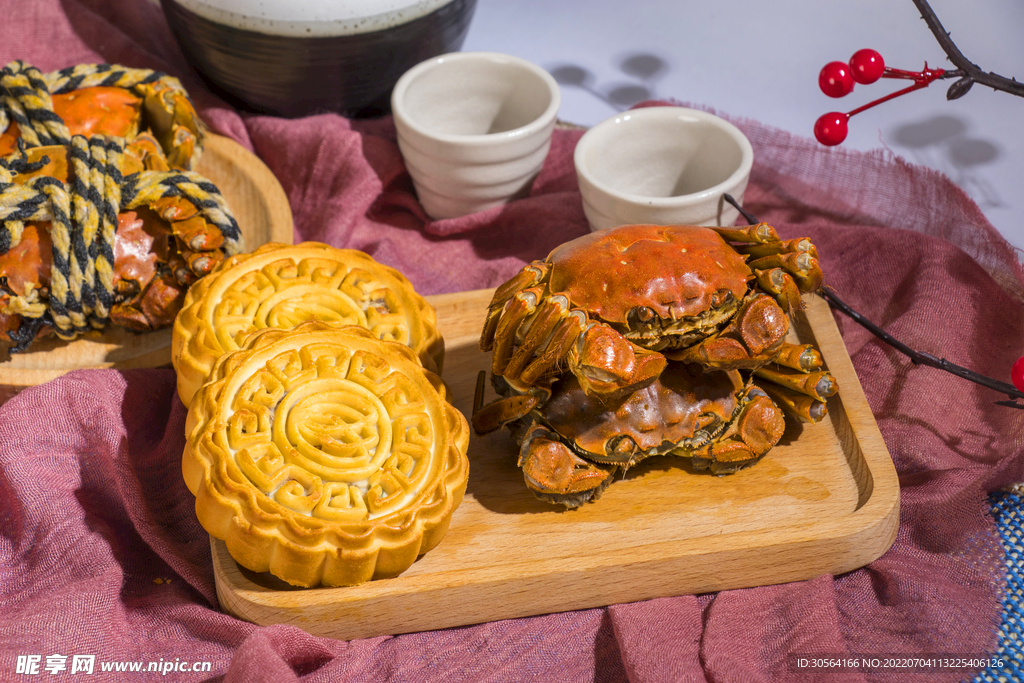 中秋月饼大闸蟹美食