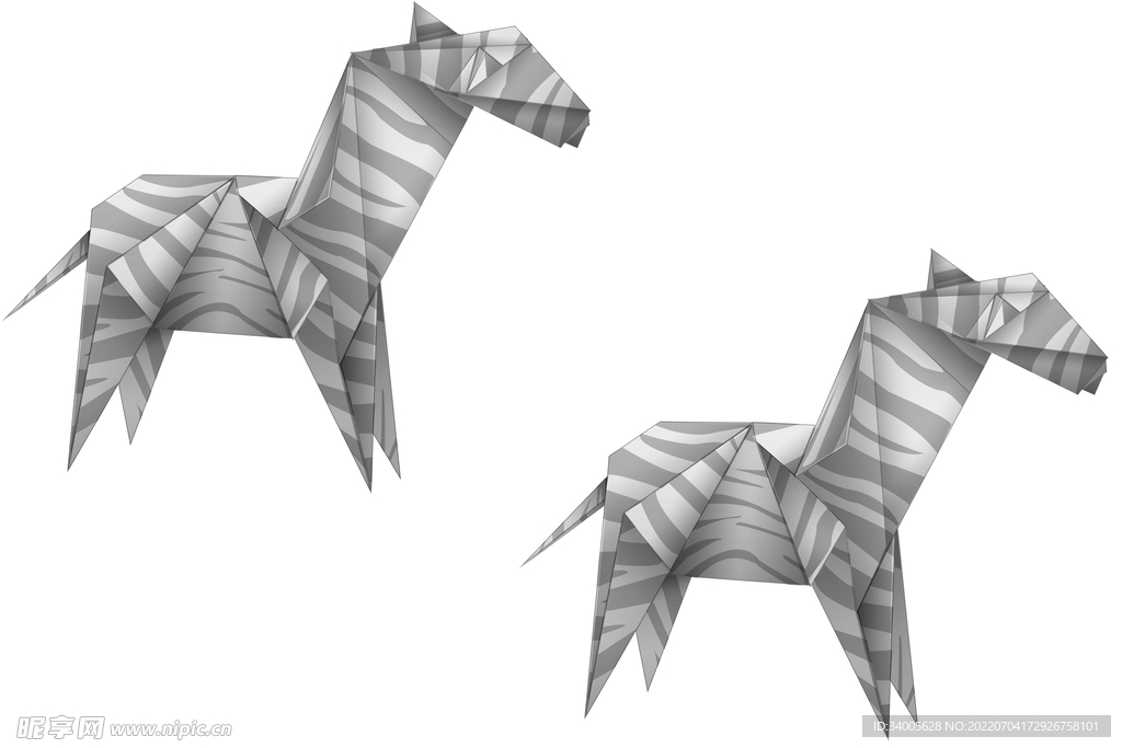 折纸斑马
