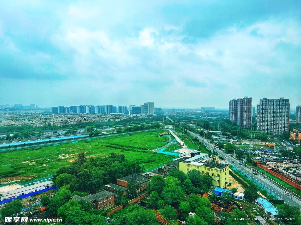 绿色城市美景