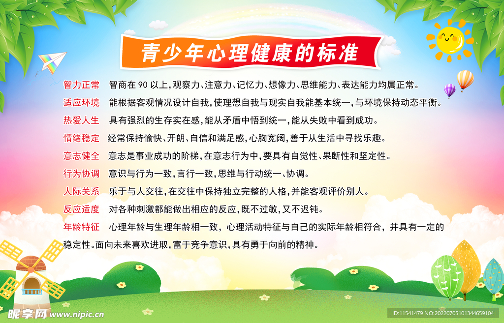 心理健康标准  
