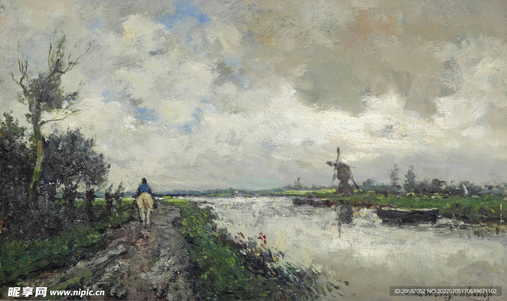 油画  