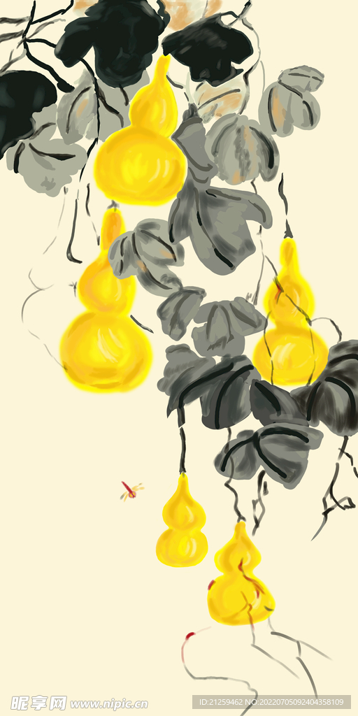 葫芦油画