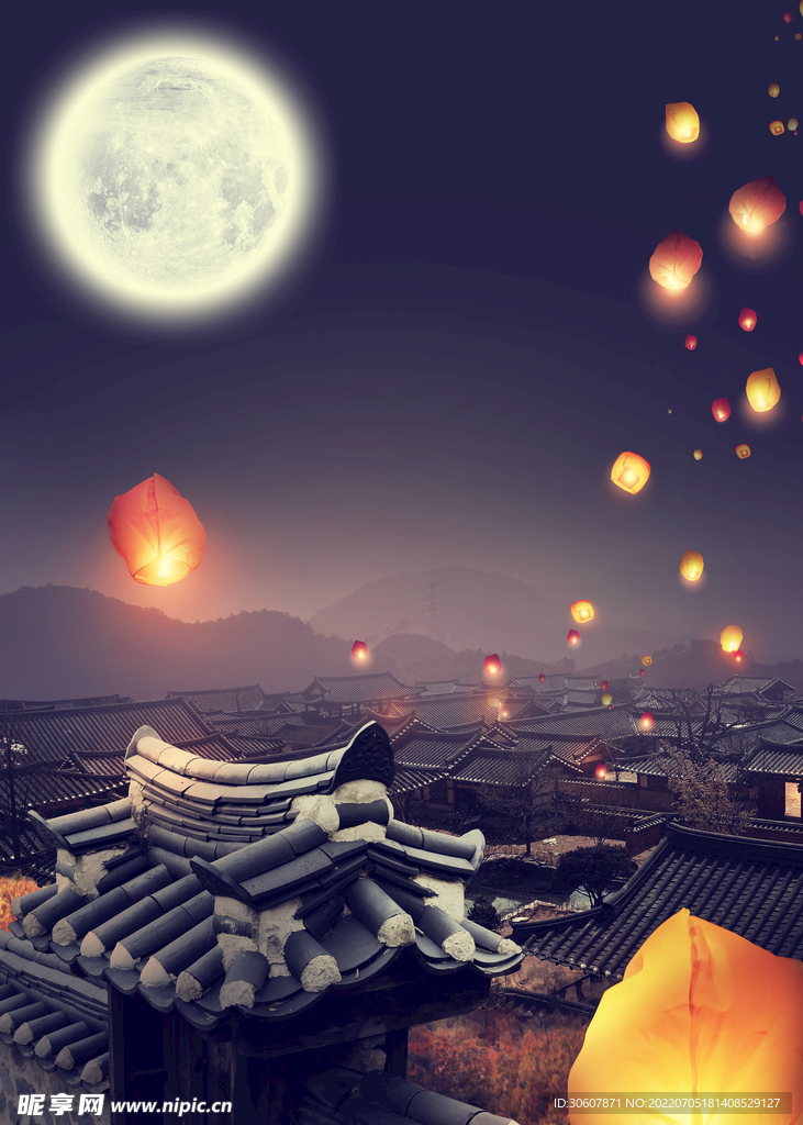 孔明灯海报