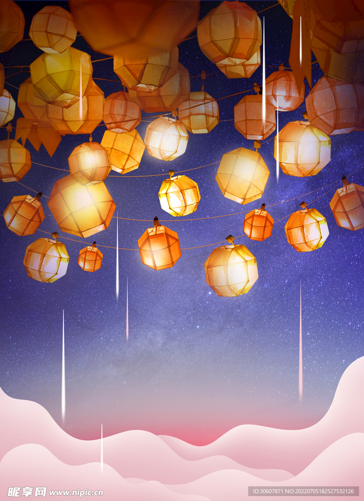 孔明灯海报