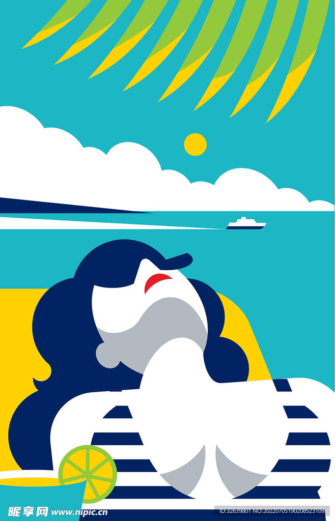 海滩上的女人