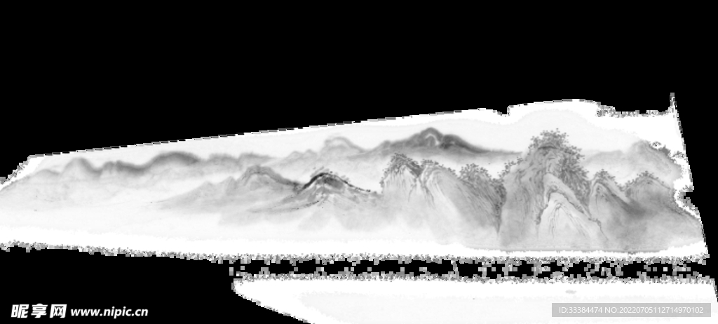 水墨画 山水 png