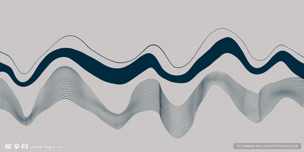 河流几何曲线图形装饰设计