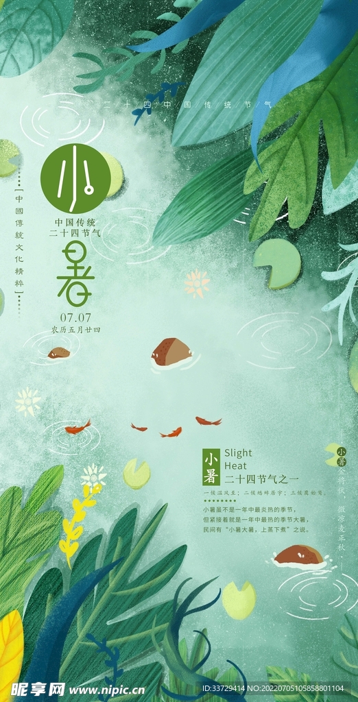 小暑 节气 海报