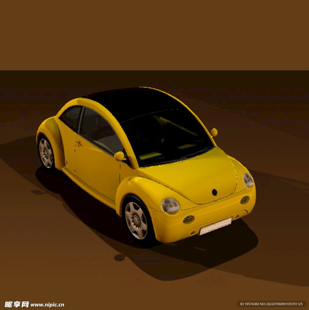 C4D模型甲壳虫汽车