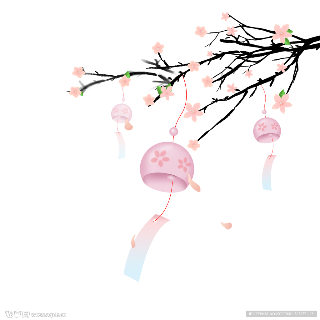 中式桃花素材