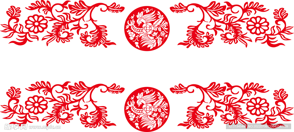 传统花纹  窗花   矢量  