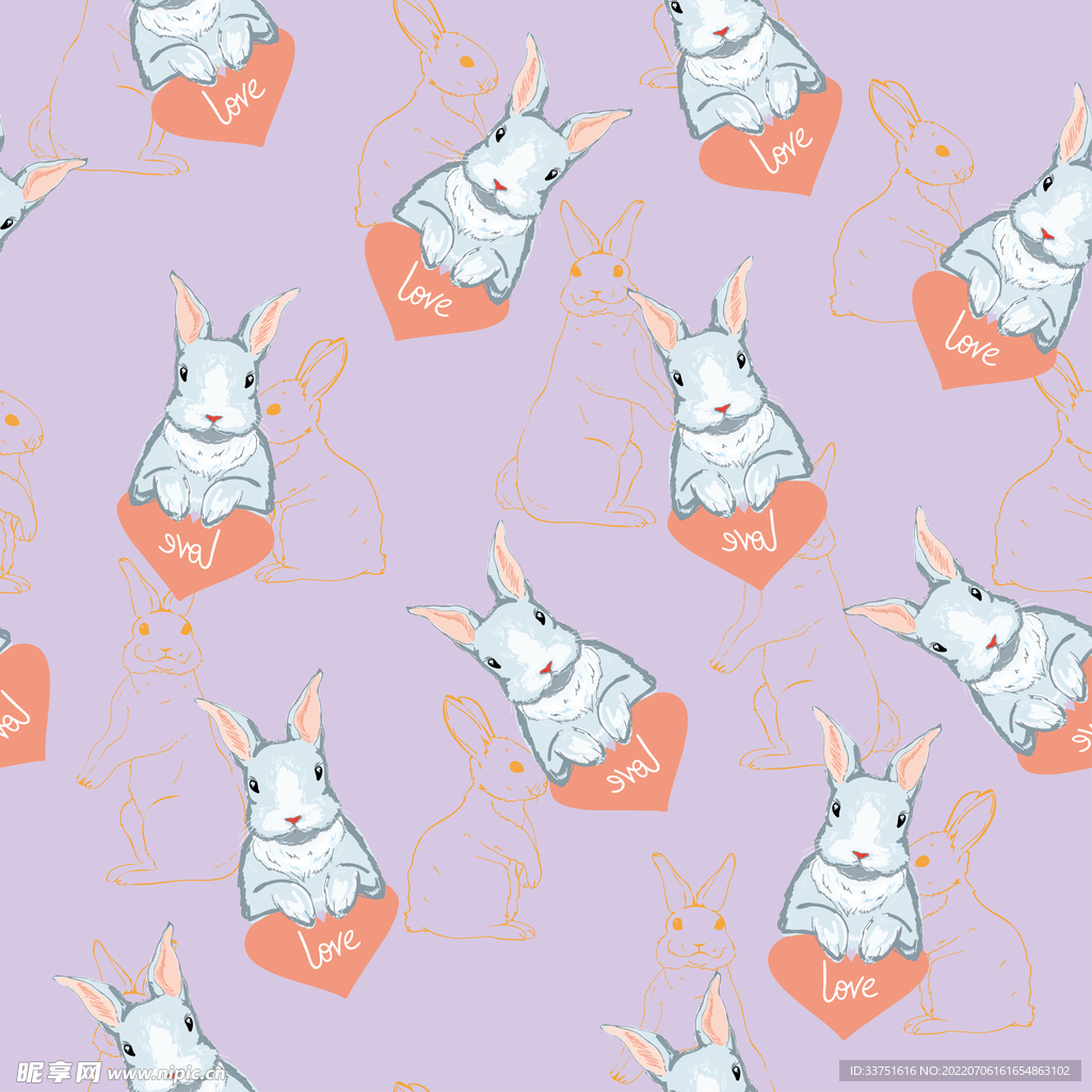 插画兔子