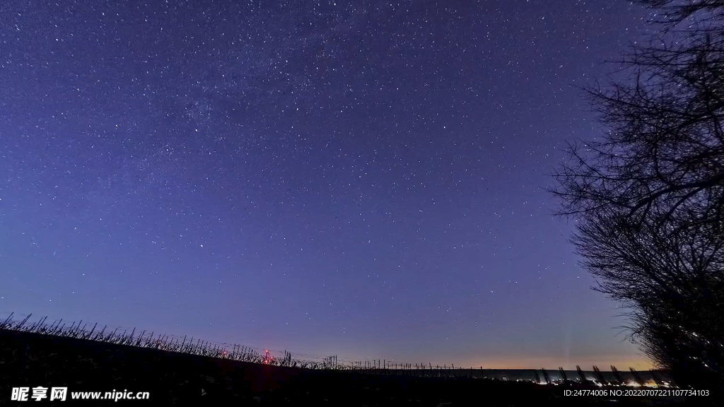 夜晚星空流星视频