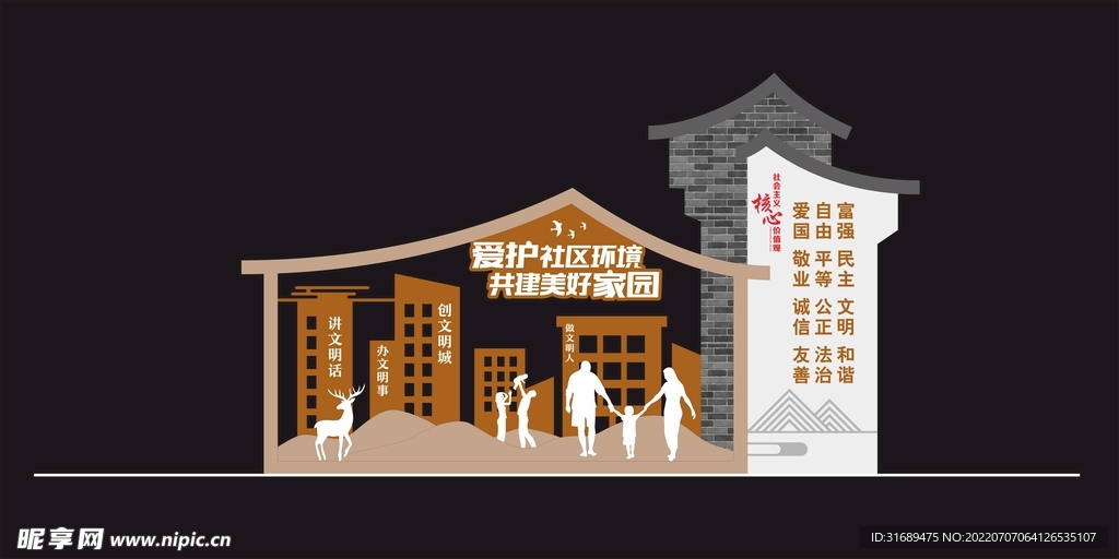 文明城市文化墙
