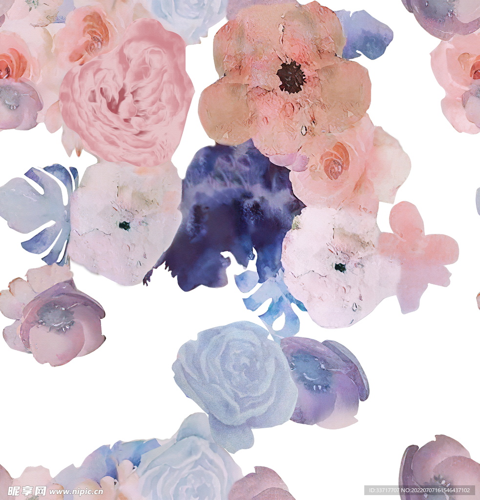 水彩 花