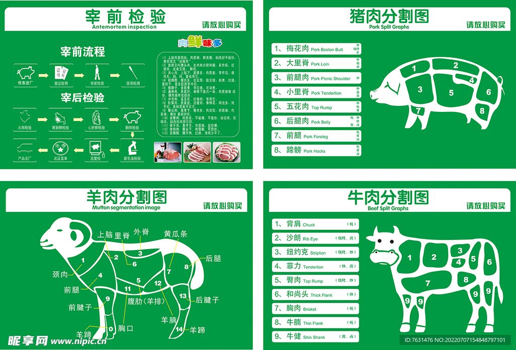 牲畜分割图