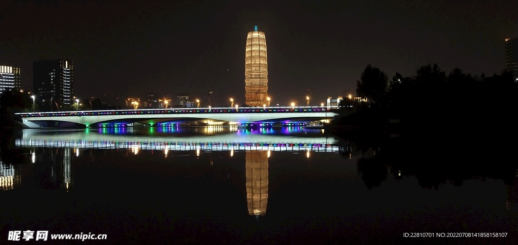 夜幕下城市夜景