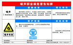 噪声职业危害告知卡