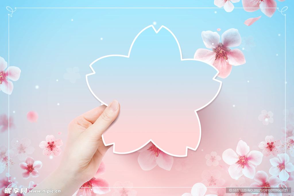 唯美桃花背景 