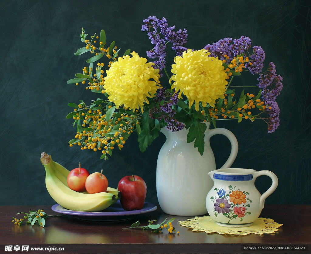 静物花卉花瓶水果挂画装饰画