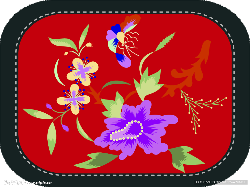 花鸟刺绣 