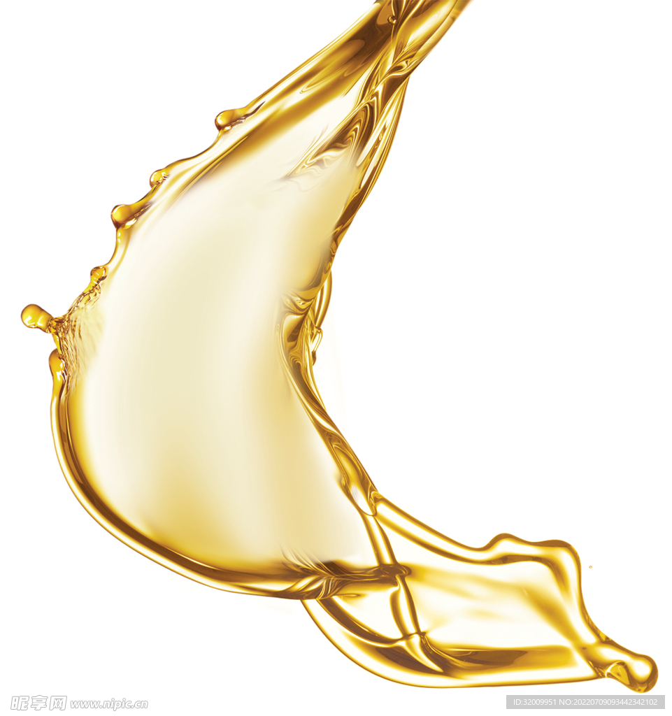 金色液体橄榄油化妆品素材png