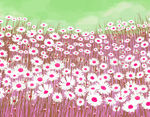 水彩花卉花圃艺术挂画装饰画
